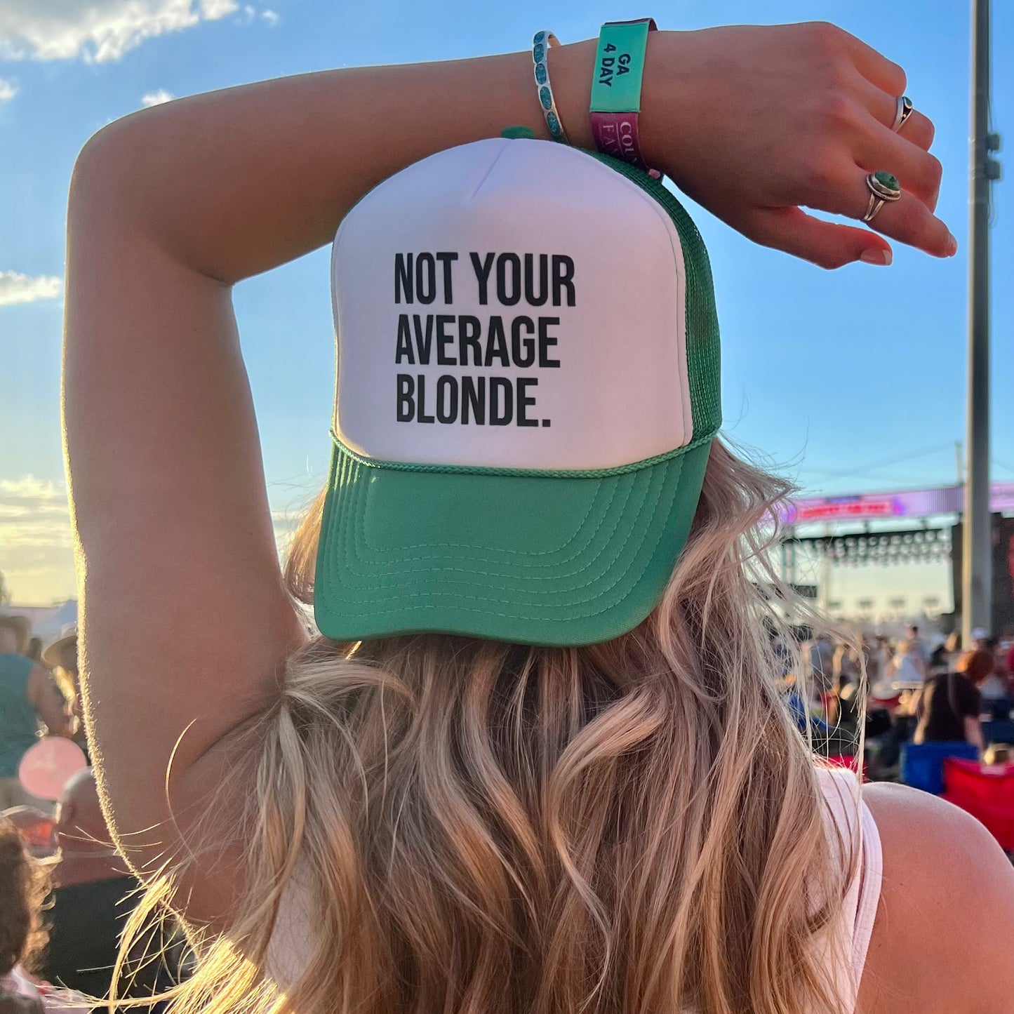 Not Your Average BLONDE Trucker Hat