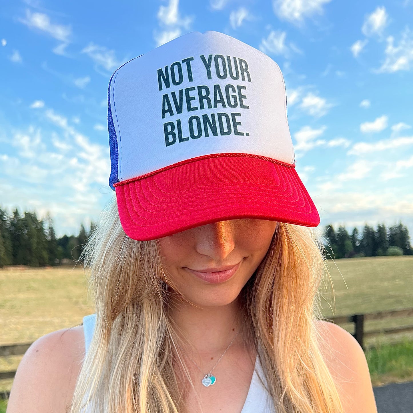 Not Your Average BLONDE Trucker Hat